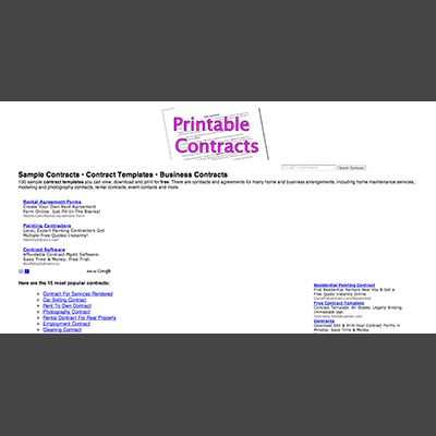 Free Printable Contracts